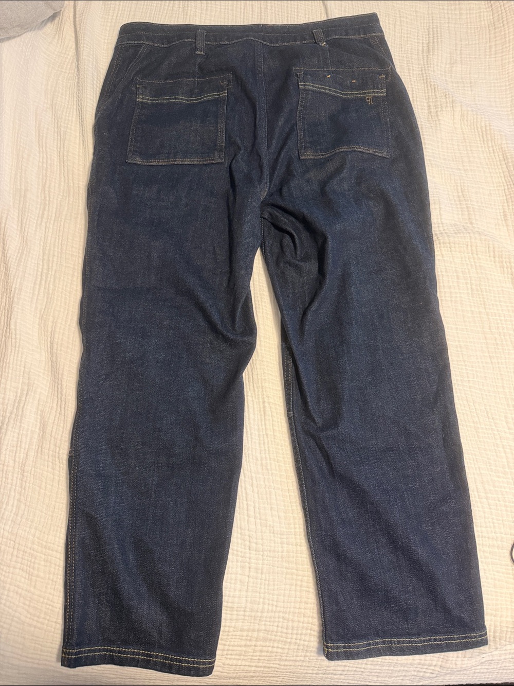 NWOT Pilcro Wanderer Dark Blue Denim Utility Jeans - Picture 2 of 5